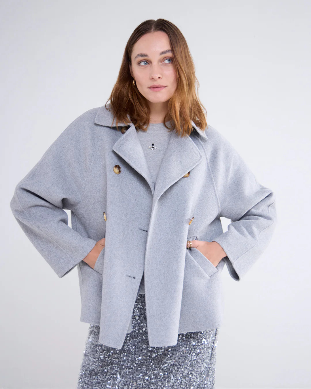 Summum Woman Short Coat with Buttons